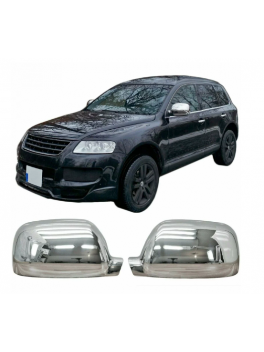 Nerezové kryty zpětných zrcátek Volkswagen Touareg (2002-2006)